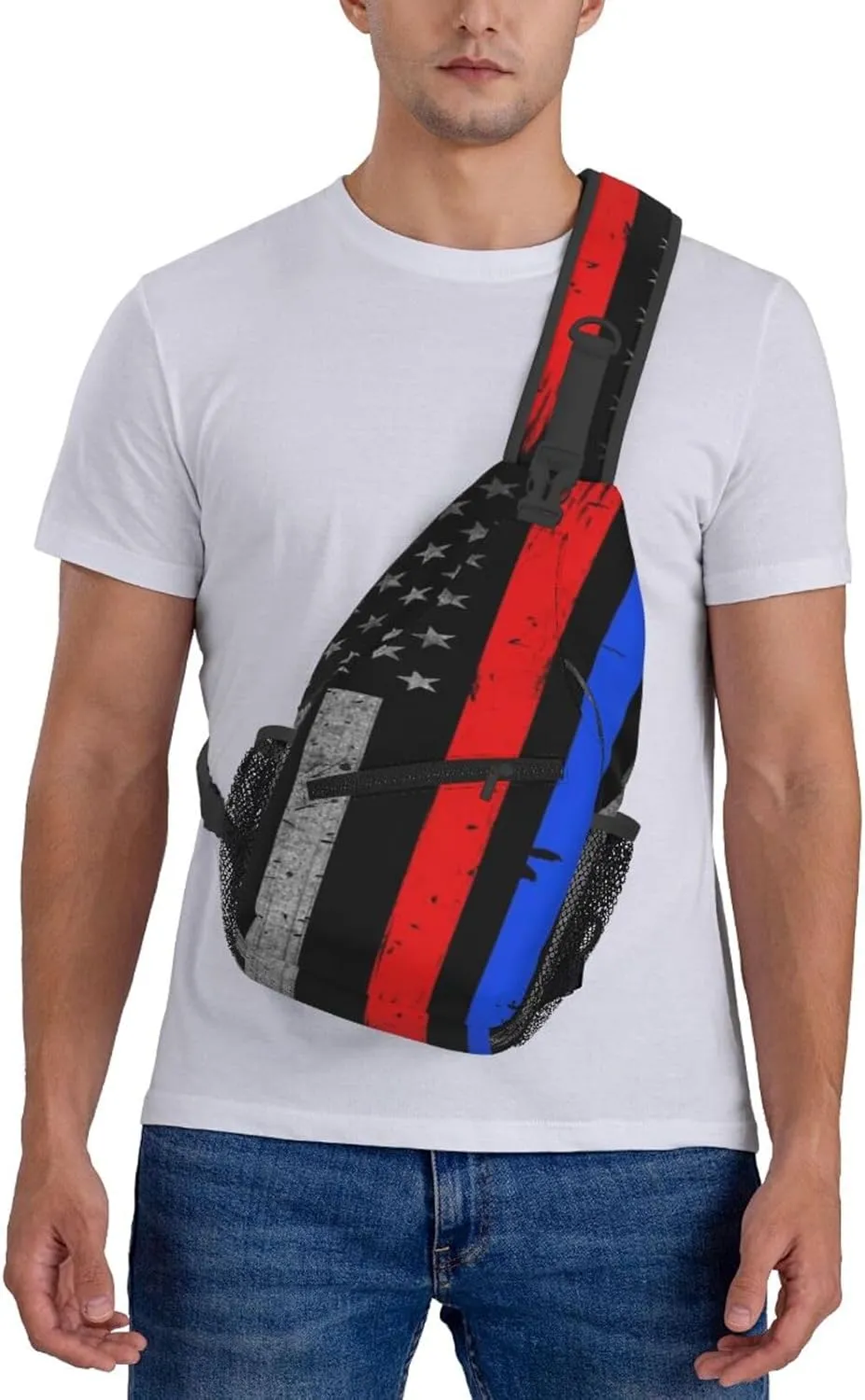 Faith Family Freedom Christian Vintage Usa Flag Sling Bag Chest Bags Casual Crossbody Bag Travel Shoulder Backpack