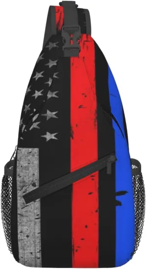 Faith Family Freedom Christian Vintage Usa Flag Sling Bag Chest Bags Casual Crossbody Bag Travel Shoulder Backpack
