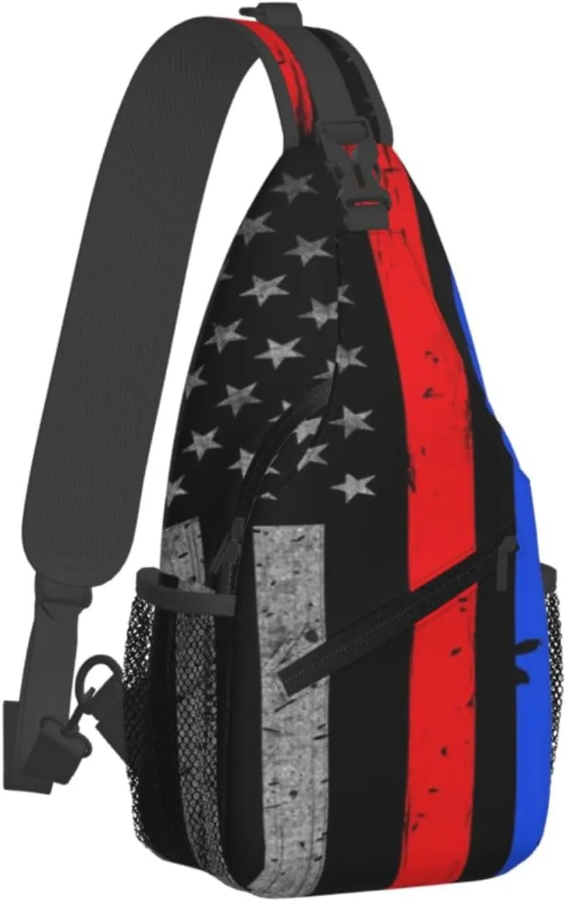 Faith Family Freedom Christian Vintage Usa Flag Sling Bag Chest Bags Casual Crossbody Bag Travel Shoulder Backpack