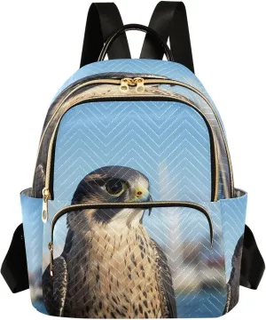 Falcon Black Women Backpack Purse Fashion Ladies Shoulder Bag Casual College Travel Backpacks Bag Medium