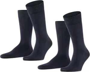 FALKE Men's Happy 2-Pack Dress Socks, Stripe Pattern, Business Casual