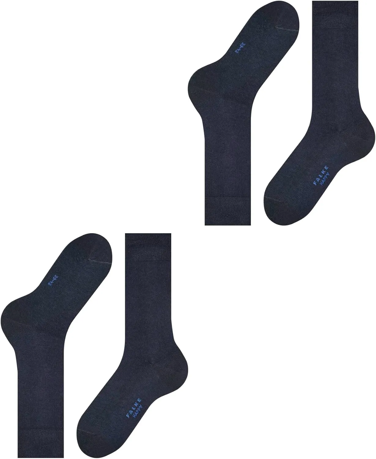 FALKE Men's Happy 2-Pack Dress Socks, Stripe Pattern, Business Casual