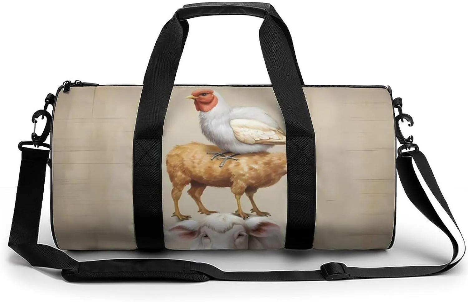 Farmyard Animals Novelty Large Duffel Bag Lightweight Gym Bag Travel Tote Bags