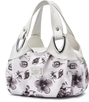 Fashion Vegan Leather Handbag for Women Multi Pocket Large Tote Bags Satchel Printed Purses Soft Hobo Bag