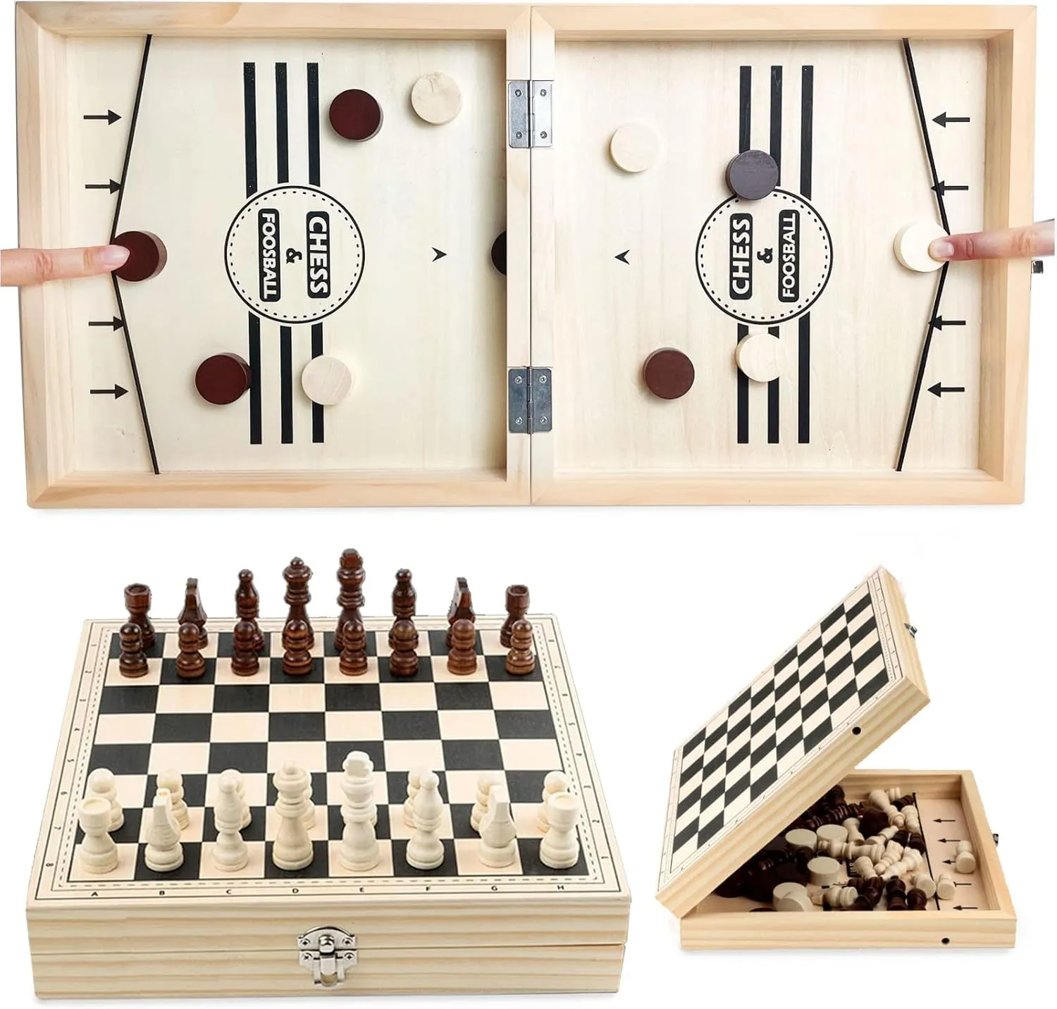 Fast Sling Puck Game Paced, Table Desktop Battle,Winner Board Games Toys for Adults Parent-Child Interactive Chess Toy Board Table Game(15.2 in x 9.4 in)