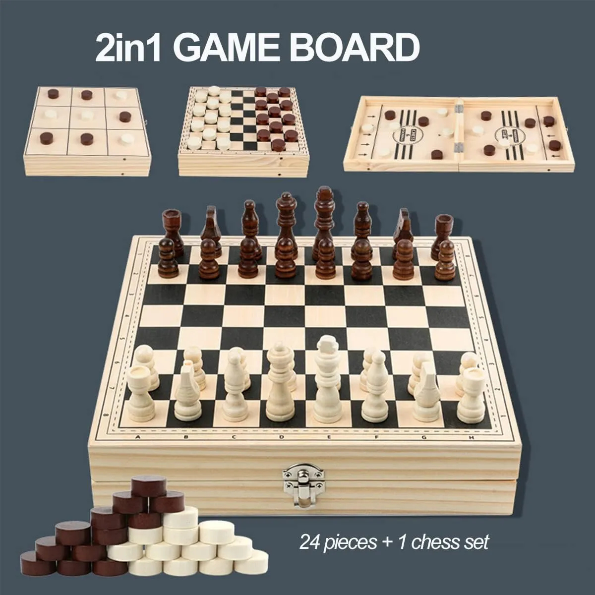 Fast Sling Puck Game Paced, Table Desktop Battle,Winner Board Games Toys for Adults Parent-Child Interactive Chess Toy Board Table Game(15.2 in x 9.4 in)