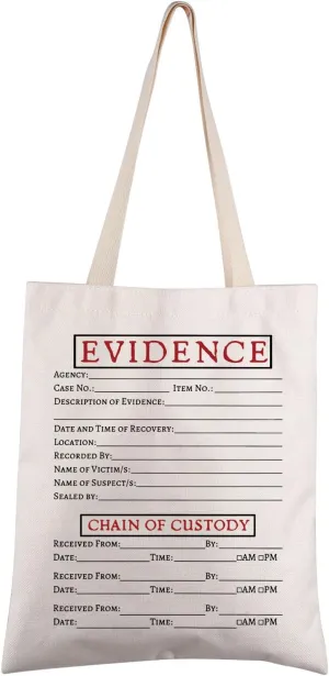 FEELMEM Criminologist Evidence Tote Bag - New Direction Law Detective Shopping Bag - Detective Team Gift