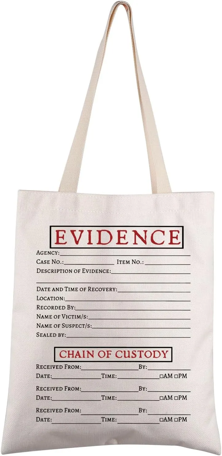 FEELMEM Criminologist Evidence Tote Bag - New Direction Law Detective Shopping Bag - Detective Team Gift