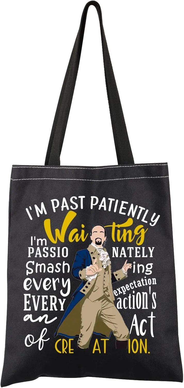 FEELMEM H Musical Gift I'm Past Patiently Waiting Musical Tote Bag Theater Gift