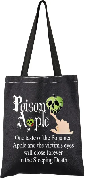 FEELMEM Poison Tote Bag Queens Evil Gift Witch Poison Villain Fans Shopping Bag Halloween Witch Gift