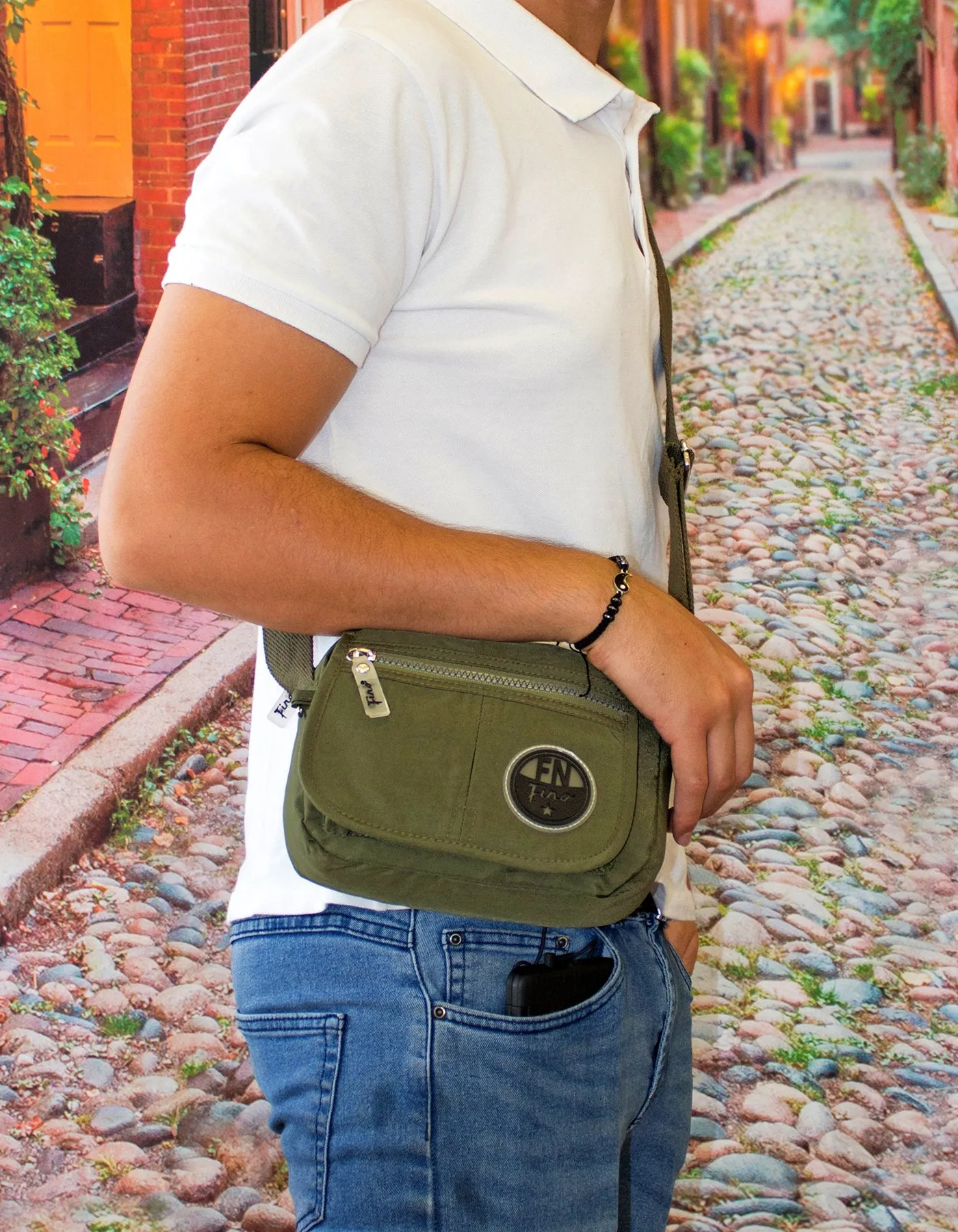Fino SK-7731 Washed Nylon Lightweight Waterproof Sling Bag