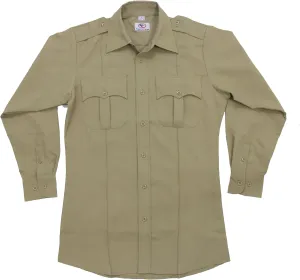 First Class 100% Polyester Long Sleeve Men's Uniform Shirt White