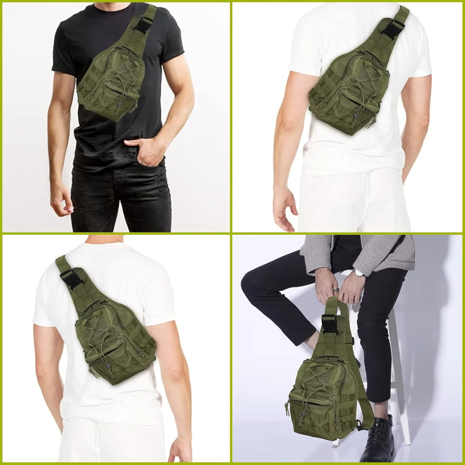 Fishing Backpack - Sling Bag with Rod Holder - Fly Fishing Tackle Bag - Gifts for Men and Women