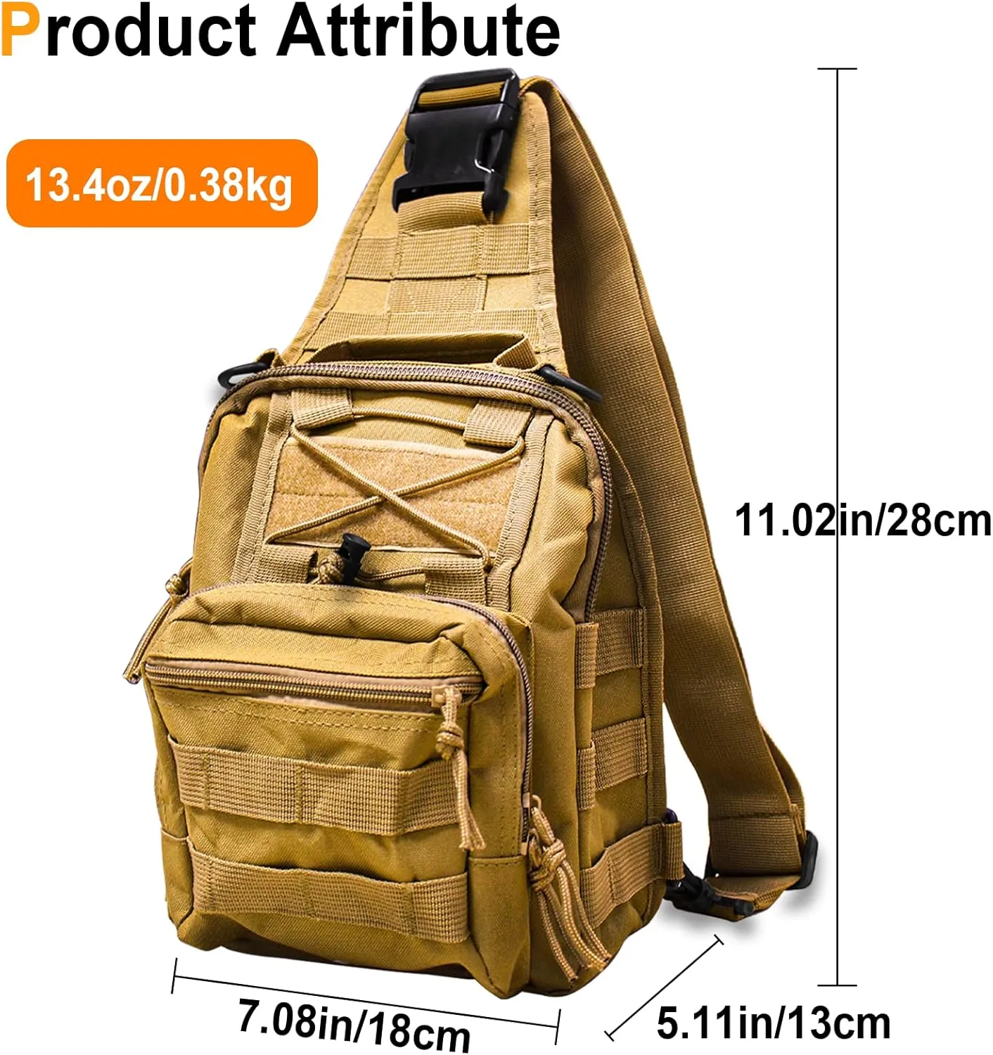 Fishing Backpack - Sling Bag with Rod Holder - Fly Fishing Tackle Bag - Gifts for Men and Women