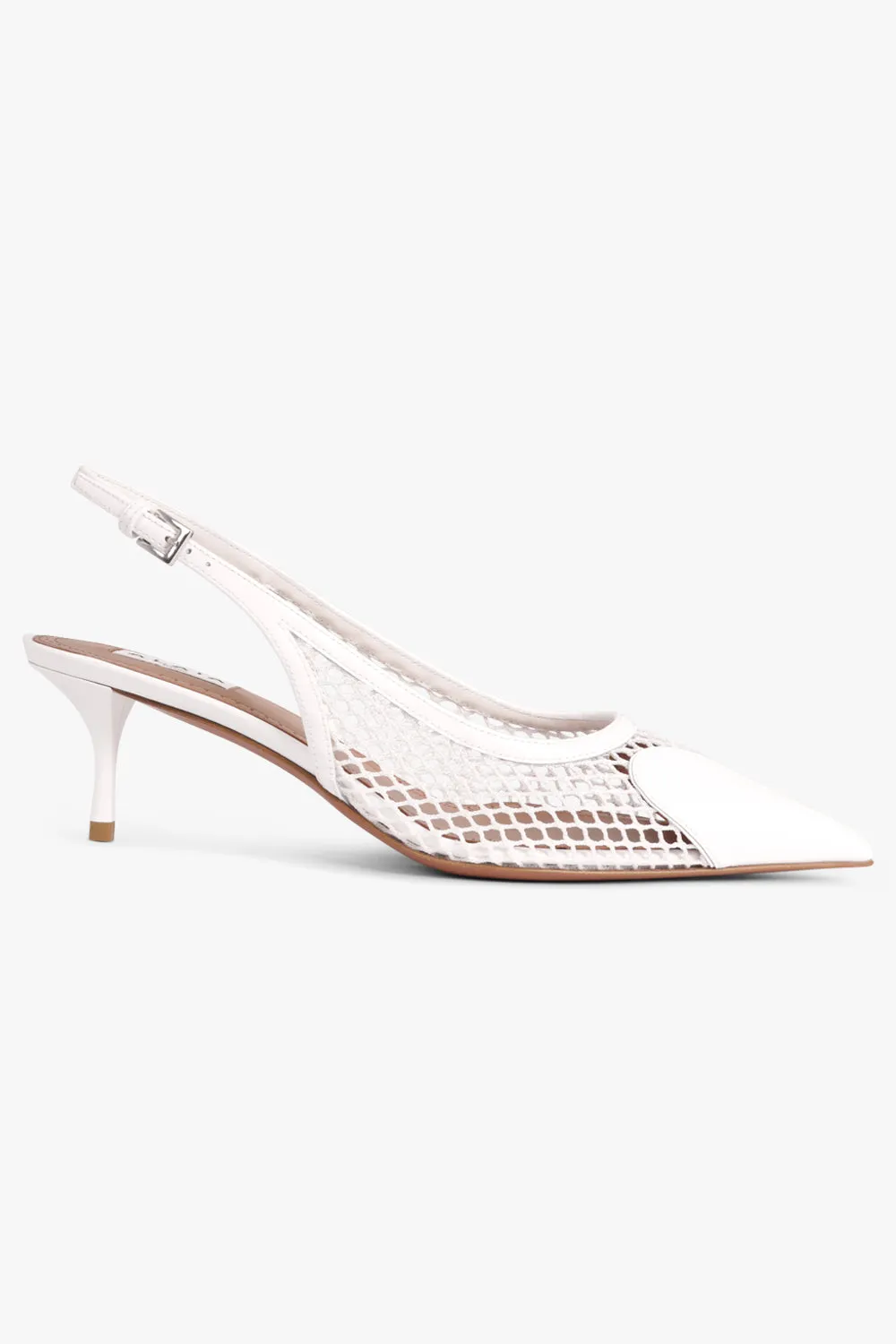 FISHNET SLINGBACKS 55MM | BLANC OPTIQUE