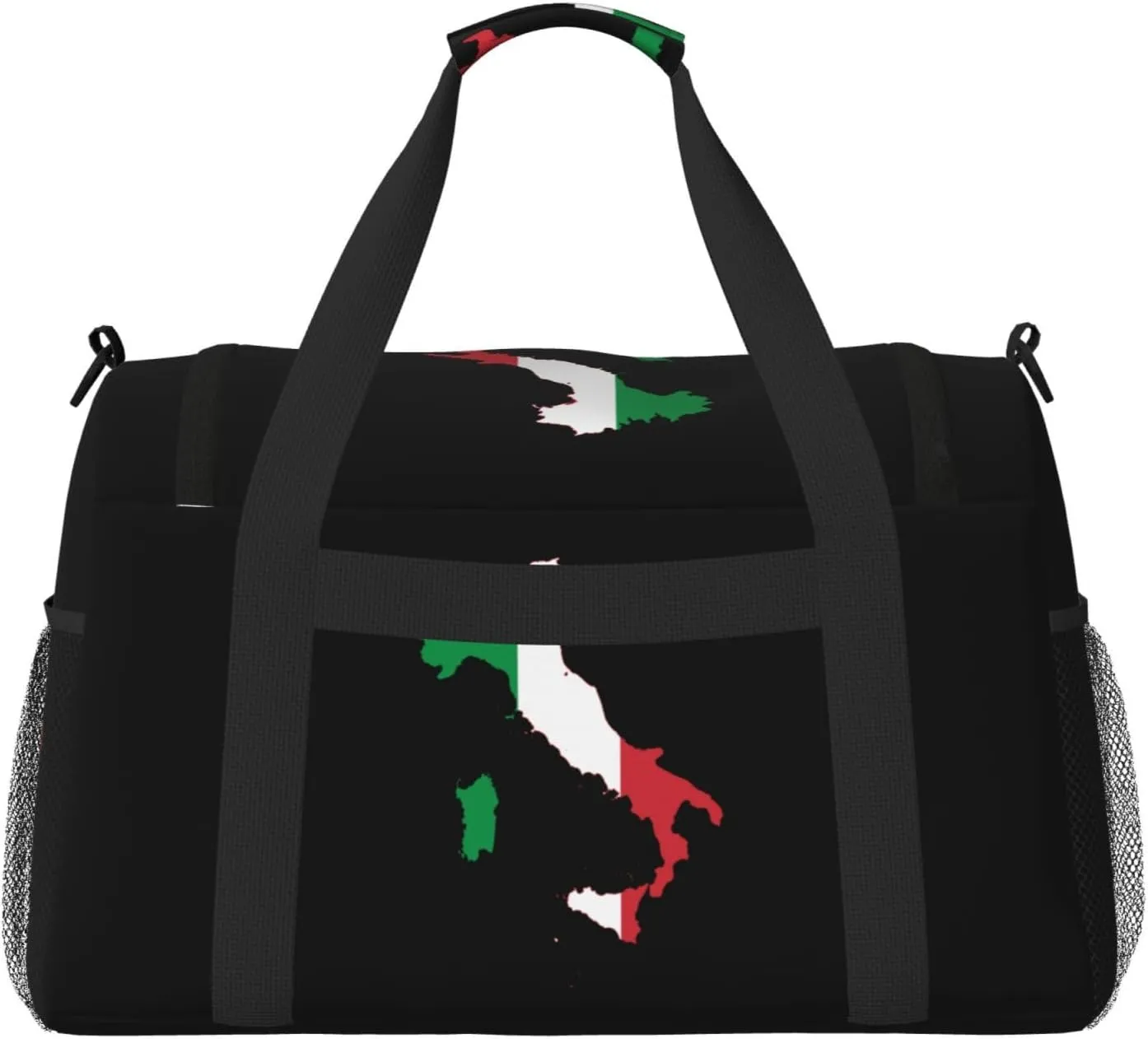 Flag Map Of Italy Travel Duffel Bag Large Foldable Waterproof Overnight Bag For Beach Swim Bags Pool Sports Gym