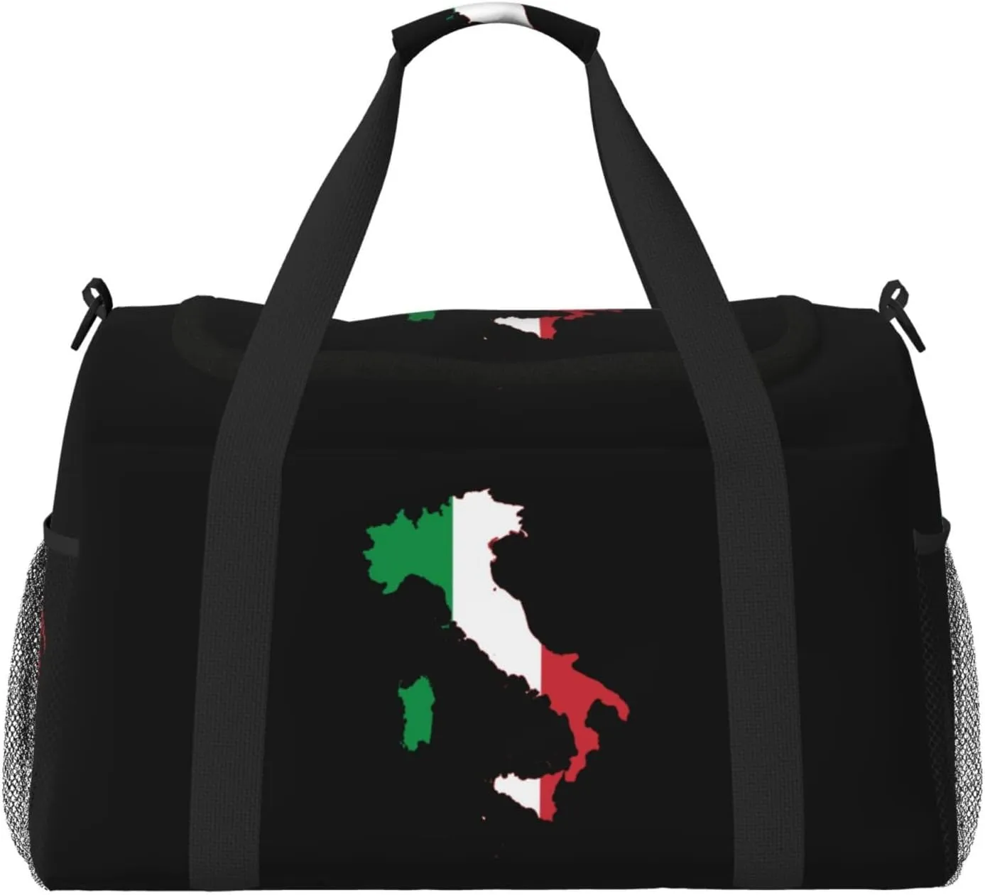 Flag Map Of Italy Travel Duffel Bag Large Foldable Waterproof Overnight Bag For Beach Swim Bags Pool Sports Gym