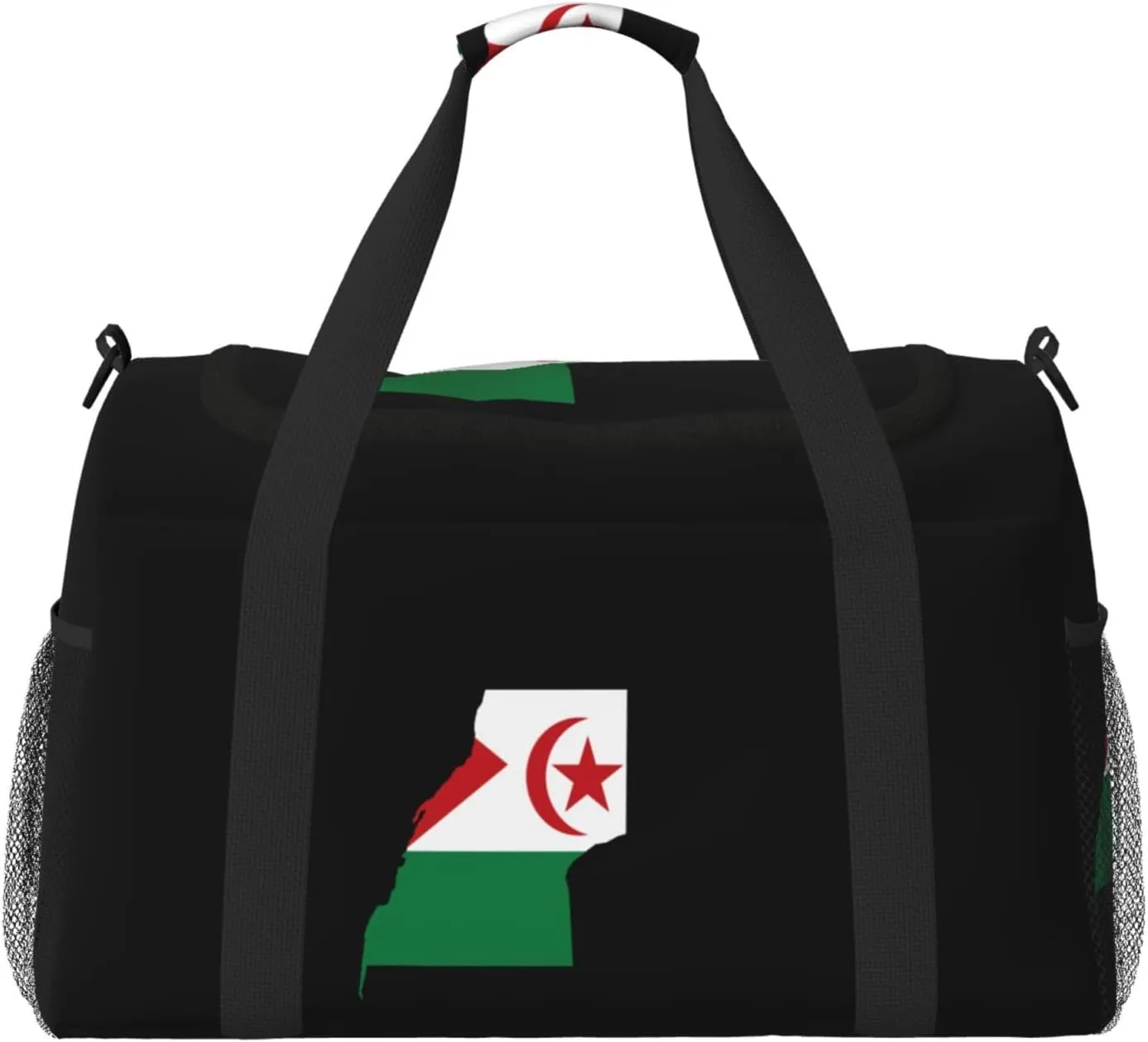 Flag Map Of Saharan Travel Duffel Bag Large Foldable Waterproof Overnight Bag For Beach Swim Bags Pool Sports Gym