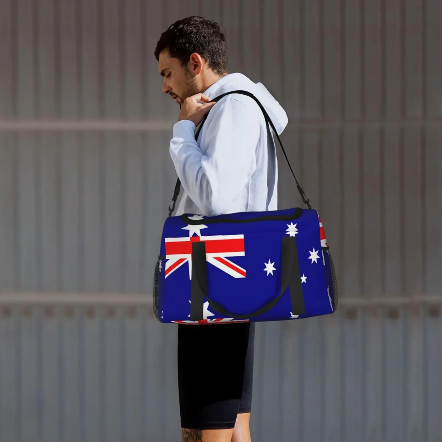 Flag Of Australia Travel Duffel Bag Large Foldable Waterproof Overnight Bag For Beach Swim Bags Pool Sports Gym