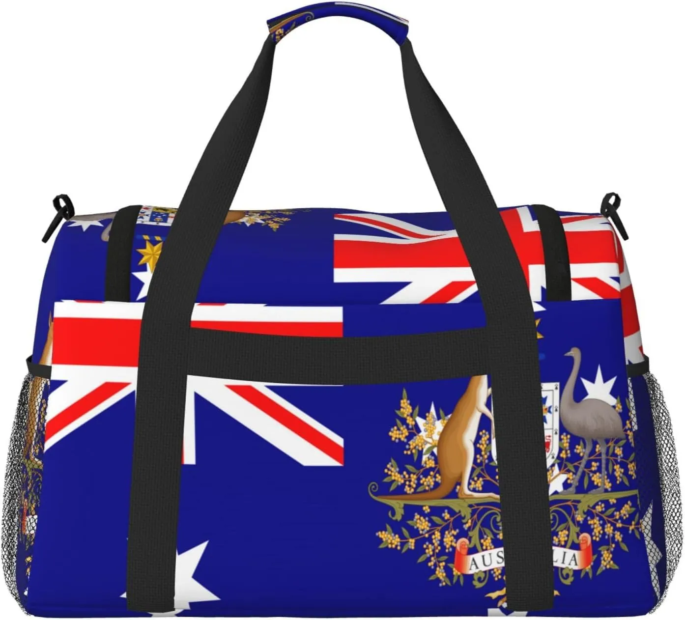 Flag Of Australia Travel Duffel Bag Large Foldable Waterproof Overnight Bag For Beach Swim Bags Pool Sports Gym