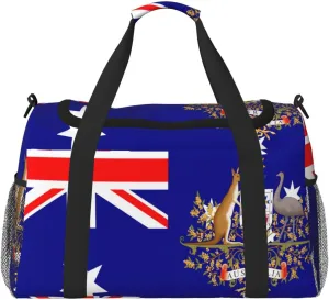 Flag Of Australia Travel Duffel Bag Large Foldable Waterproof Overnight Bag For Beach Swim Bags Pool Sports Gym