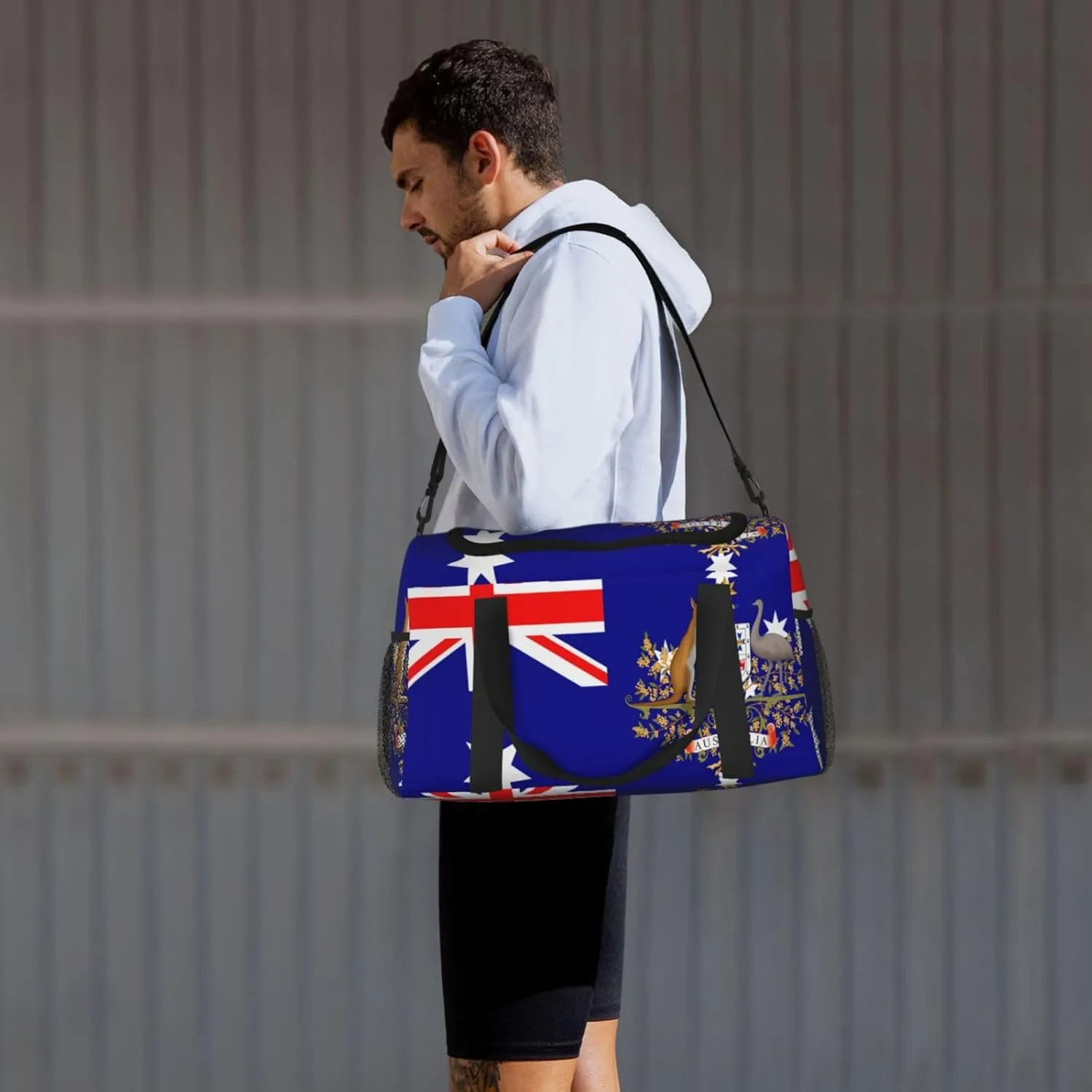 Flag Of Australia Travel Duffel Bag Large Foldable Waterproof Overnight Bag For Beach Swim Bags Pool Sports Gym