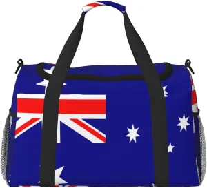 Flag Of Australia Travel Duffel Bag Large Foldable Waterproof Overnight Bag For Beach Swim Bags Pool Sports Gym