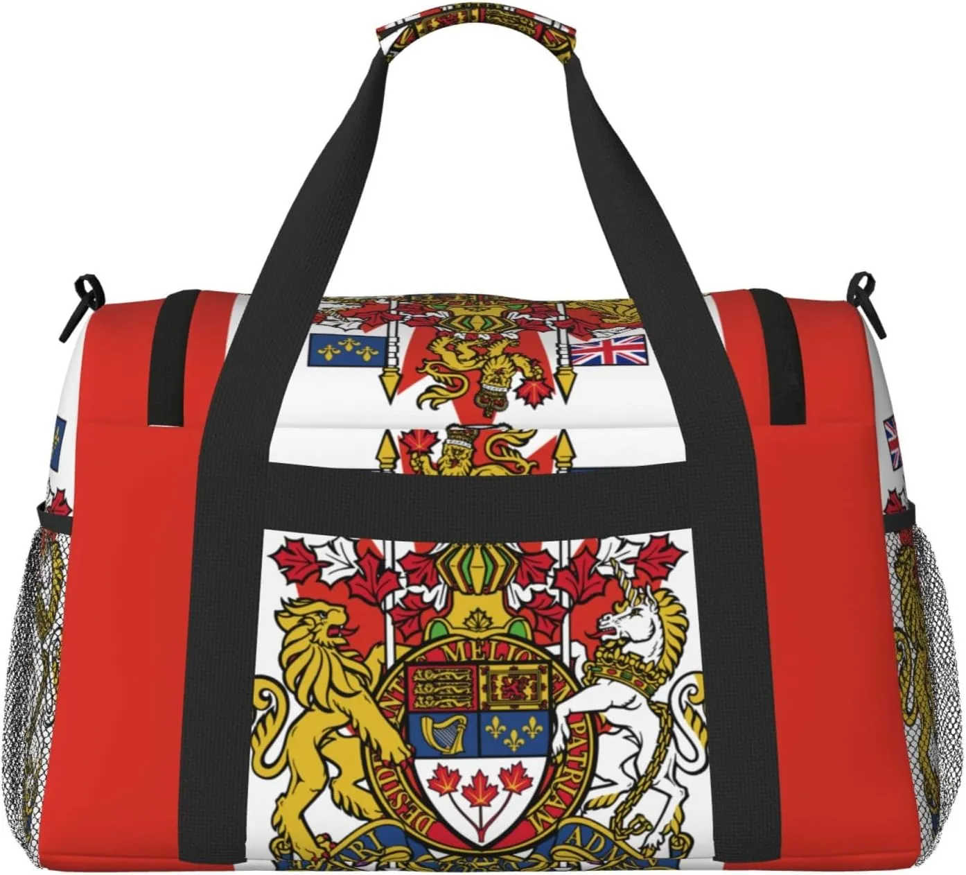 Flag Of Canada Travel Duffel Bag Large Foldable Waterproof Overnight Bag For Beach Swim Bags Pool Sports Gym