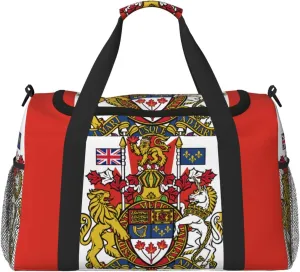 Flag Of Canada Travel Duffel Bag Large Foldable Waterproof Overnight Bag For Beach Swim Bags Pool Sports Gym