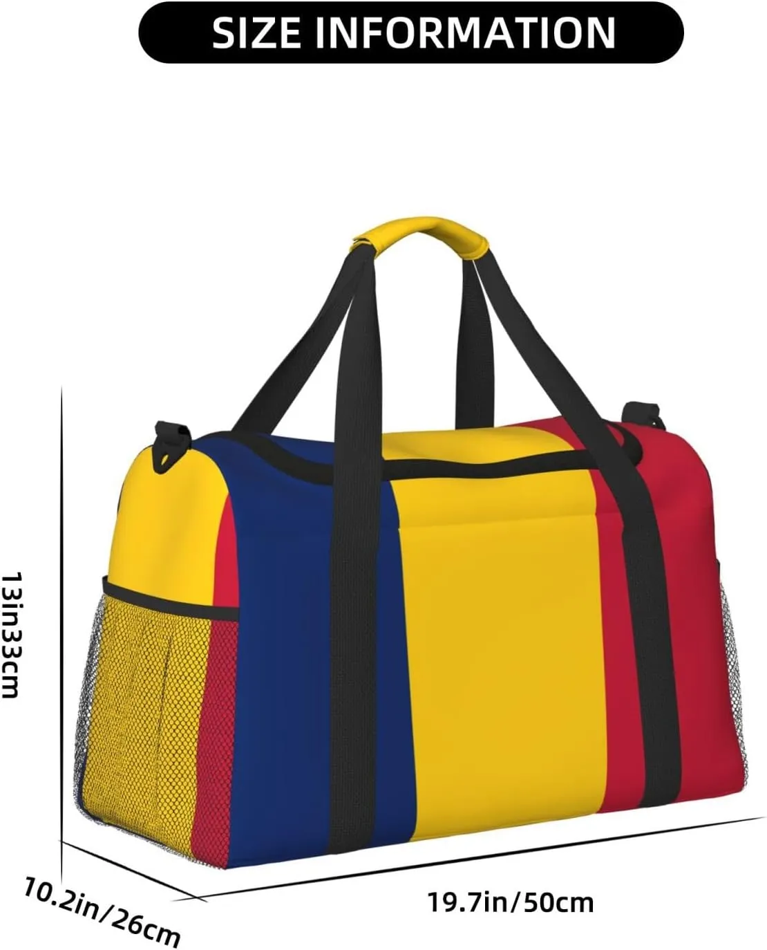 Flag Of Chad Travel Duffel Bag Large Foldable Waterproof Overnight Bag For Beach Swim Bags Pool Sports Gym