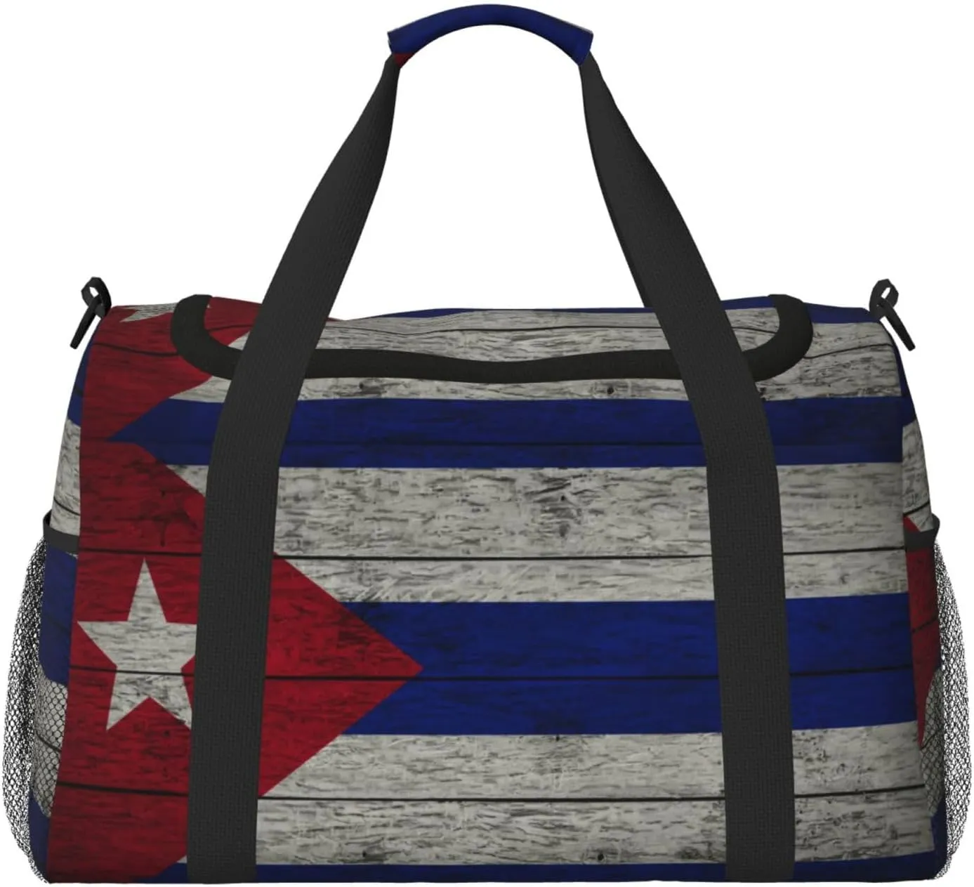 Flag Of Cuba Travel Duffel Bag Large Foldable Waterproof Overnight Bag For Beach Swim Bags Pool Sports Gym