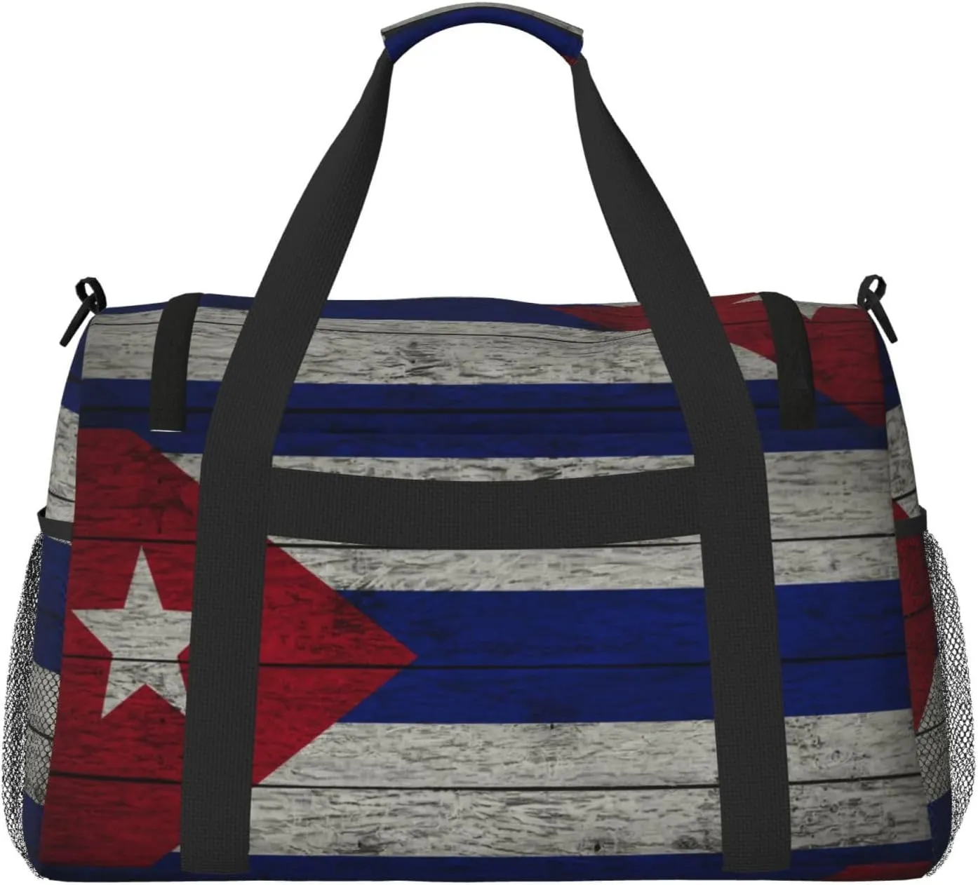 Flag Of Cuba Travel Duffel Bag Large Foldable Waterproof Overnight Bag For Beach Swim Bags Pool Sports Gym