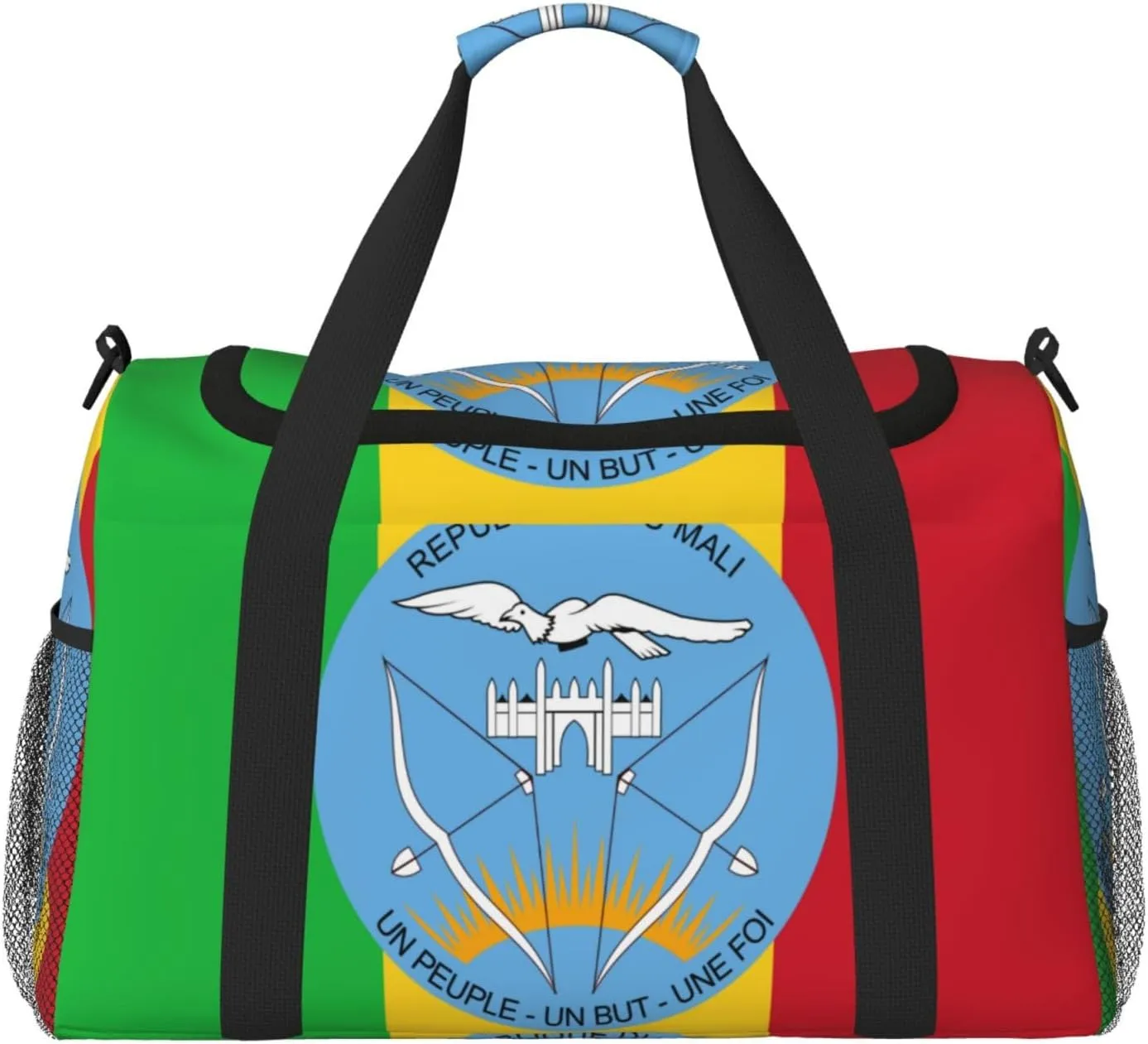 Flag Of Mali Travel Duffel Bag Large Foldable Waterproof Overnight Bag For Beach Swim Bags Pool Sports Gym