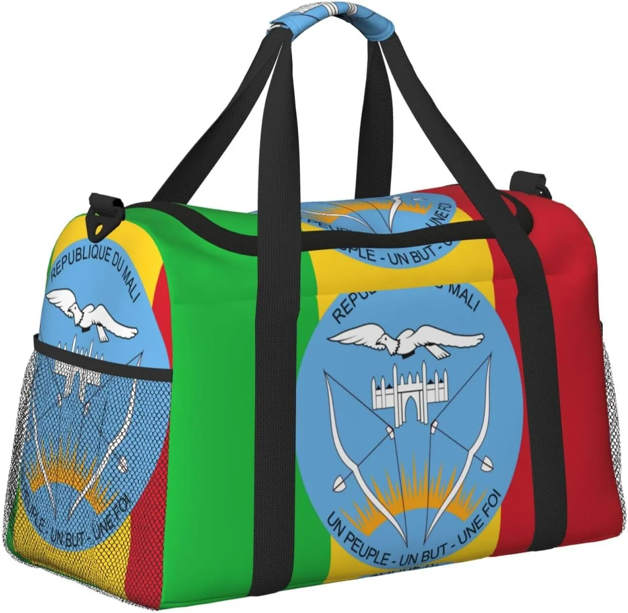Flag Of Mali Travel Duffel Bag Large Foldable Waterproof Overnight Bag For Beach Swim Bags Pool Sports Gym