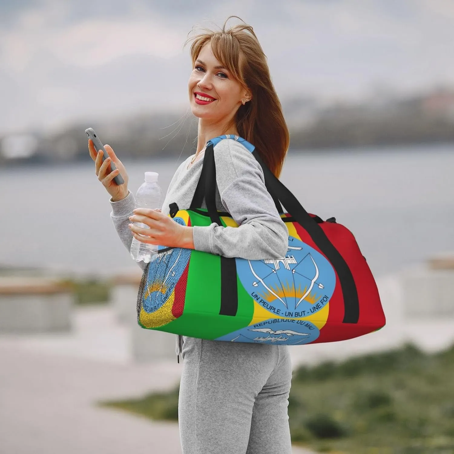 Flag Of Mali Travel Duffel Bag Large Foldable Waterproof Overnight Bag For Beach Swim Bags Pool Sports Gym