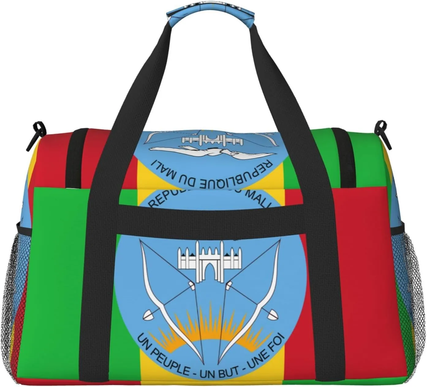 Flag Of Mali Travel Duffel Bag Large Foldable Waterproof Overnight Bag For Beach Swim Bags Pool Sports Gym