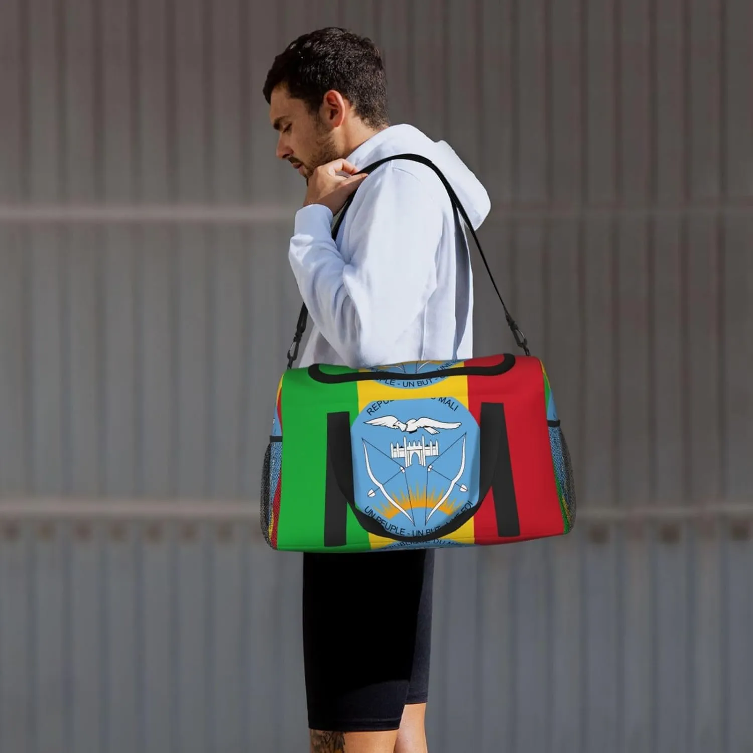 Flag Of Mali Travel Duffel Bag Large Foldable Waterproof Overnight Bag For Beach Swim Bags Pool Sports Gym