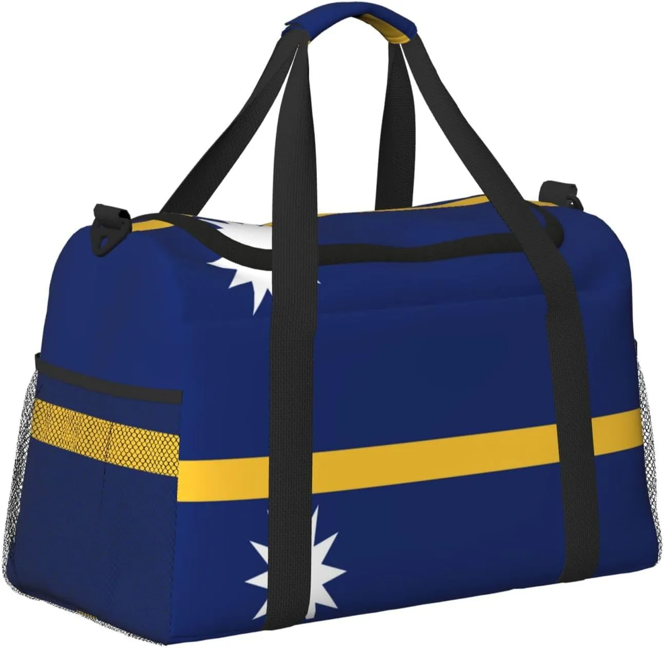 Flag Of Nauru Travel Duffel Bag Large Foldable Waterproof Overnight Bag For Beach Swim Bags Pool Sports Gym