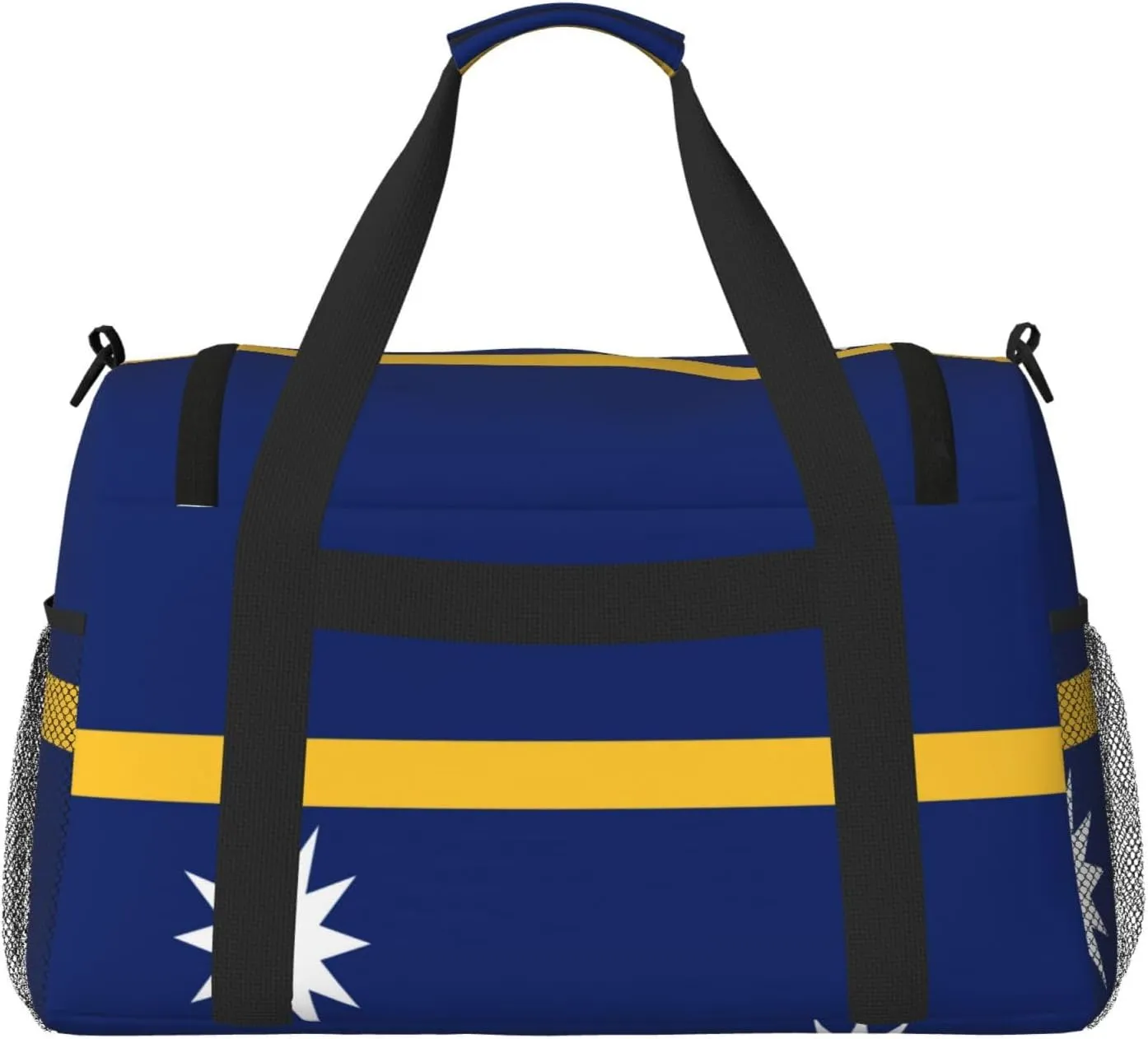 Flag Of Nauru Travel Duffel Bag Large Foldable Waterproof Overnight Bag For Beach Swim Bags Pool Sports Gym
