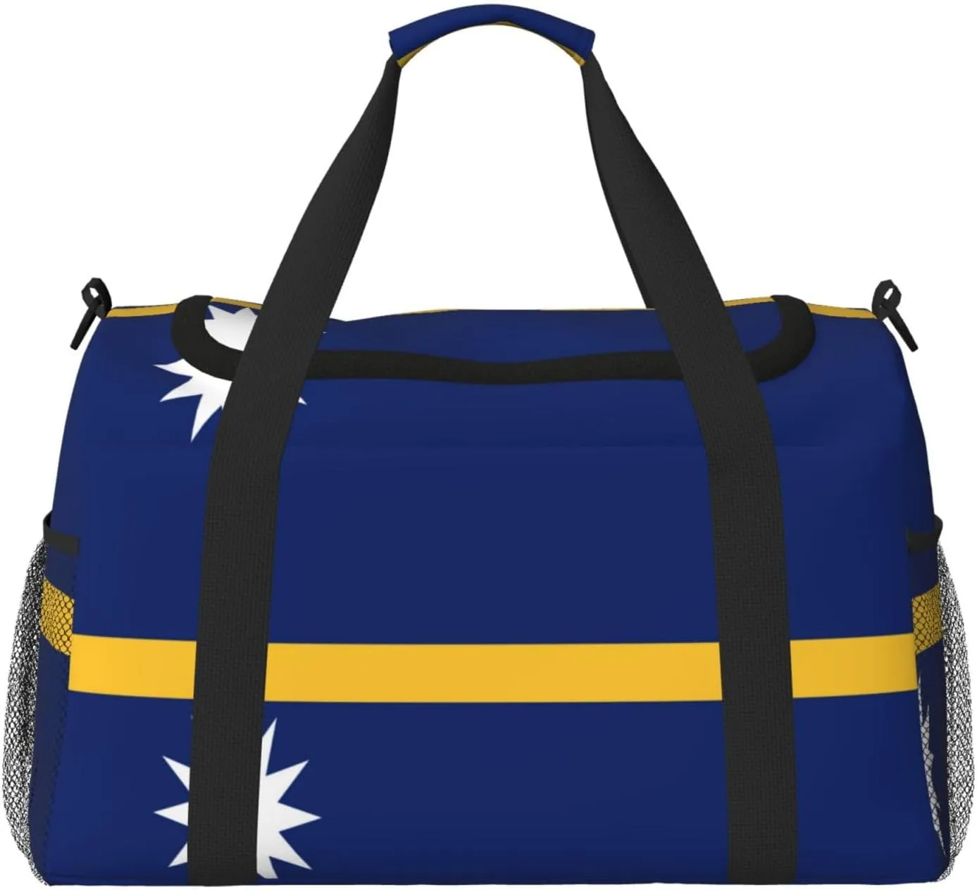Flag Of Nauru Travel Duffel Bag Large Foldable Waterproof Overnight Bag For Beach Swim Bags Pool Sports Gym