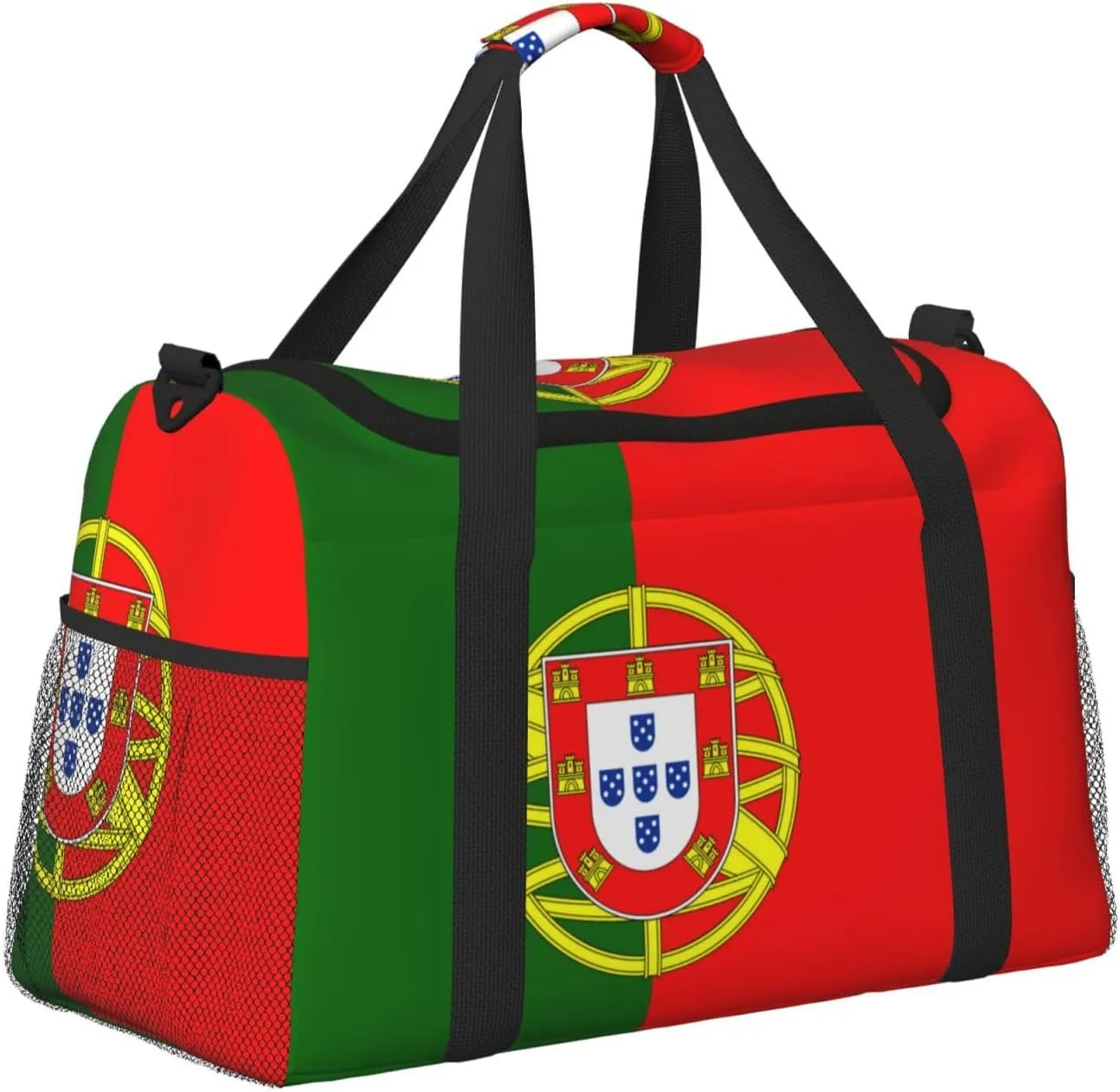Flag Of Portugal Travel Duffel Bag Large Foldable Waterproof Overnight Bag For Beach Swim Bags Pool Sports Gym