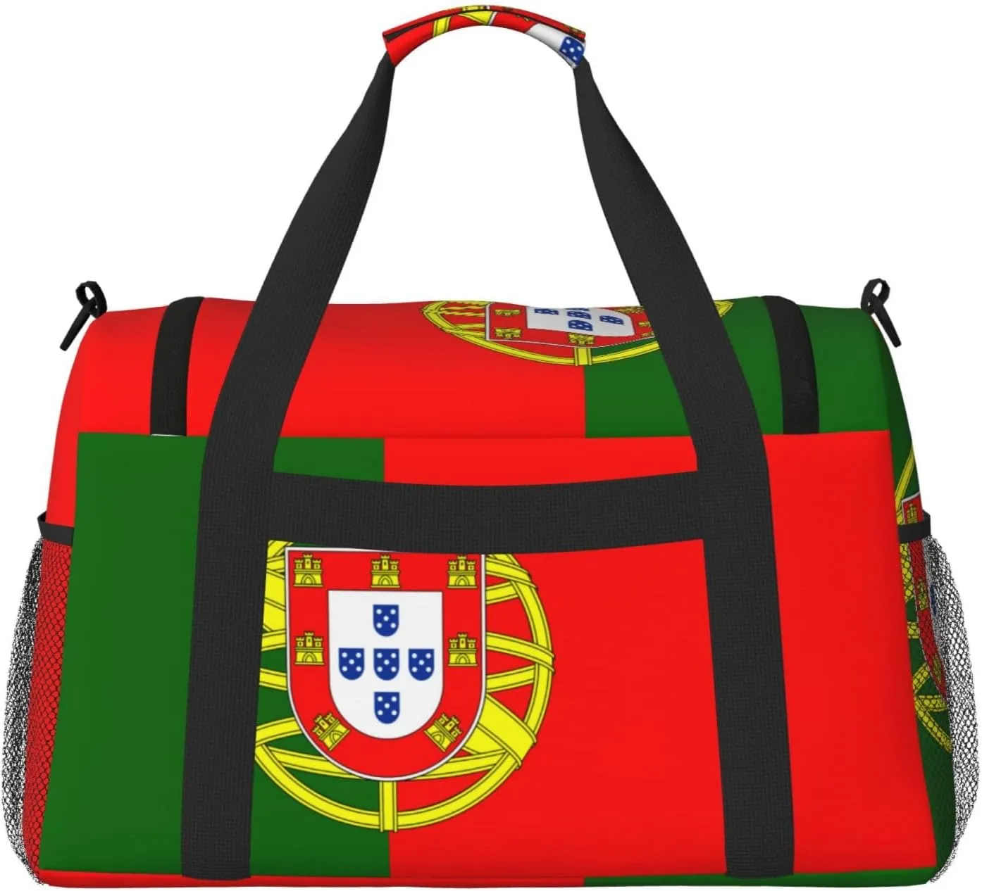 Flag Of Portugal Travel Duffel Bag Large Foldable Waterproof Overnight Bag For Beach Swim Bags Pool Sports Gym