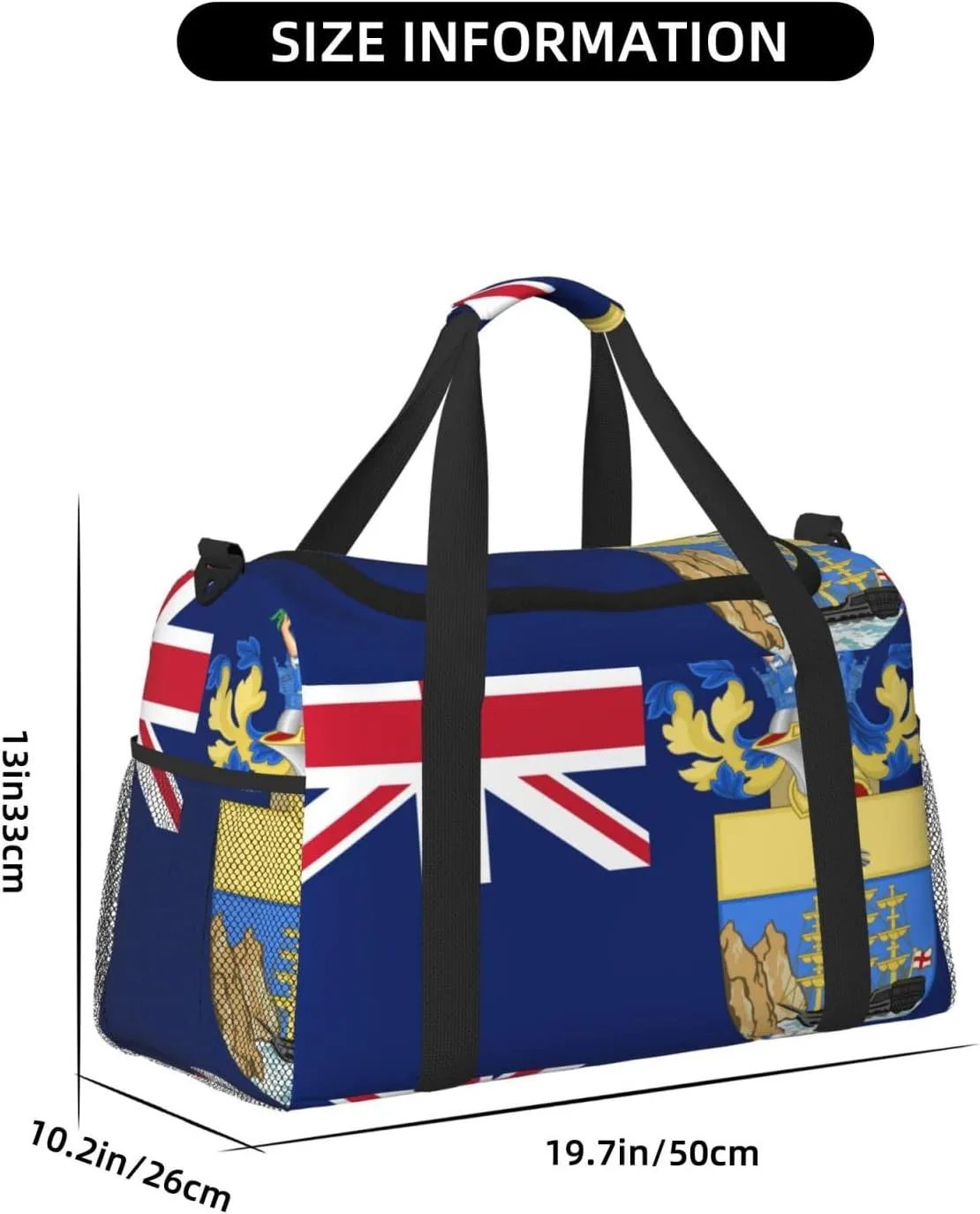 Flag Of Saint Helena Travel Duffel Bag Large Foldable Waterproof Overnight Bag For Beach Swim Bags Pool Sports Gym