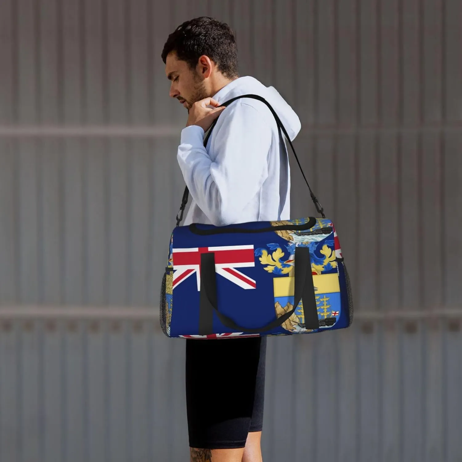 Flag Of Saint Helena Travel Duffel Bag Large Foldable Waterproof Overnight Bag For Beach Swim Bags Pool Sports Gym