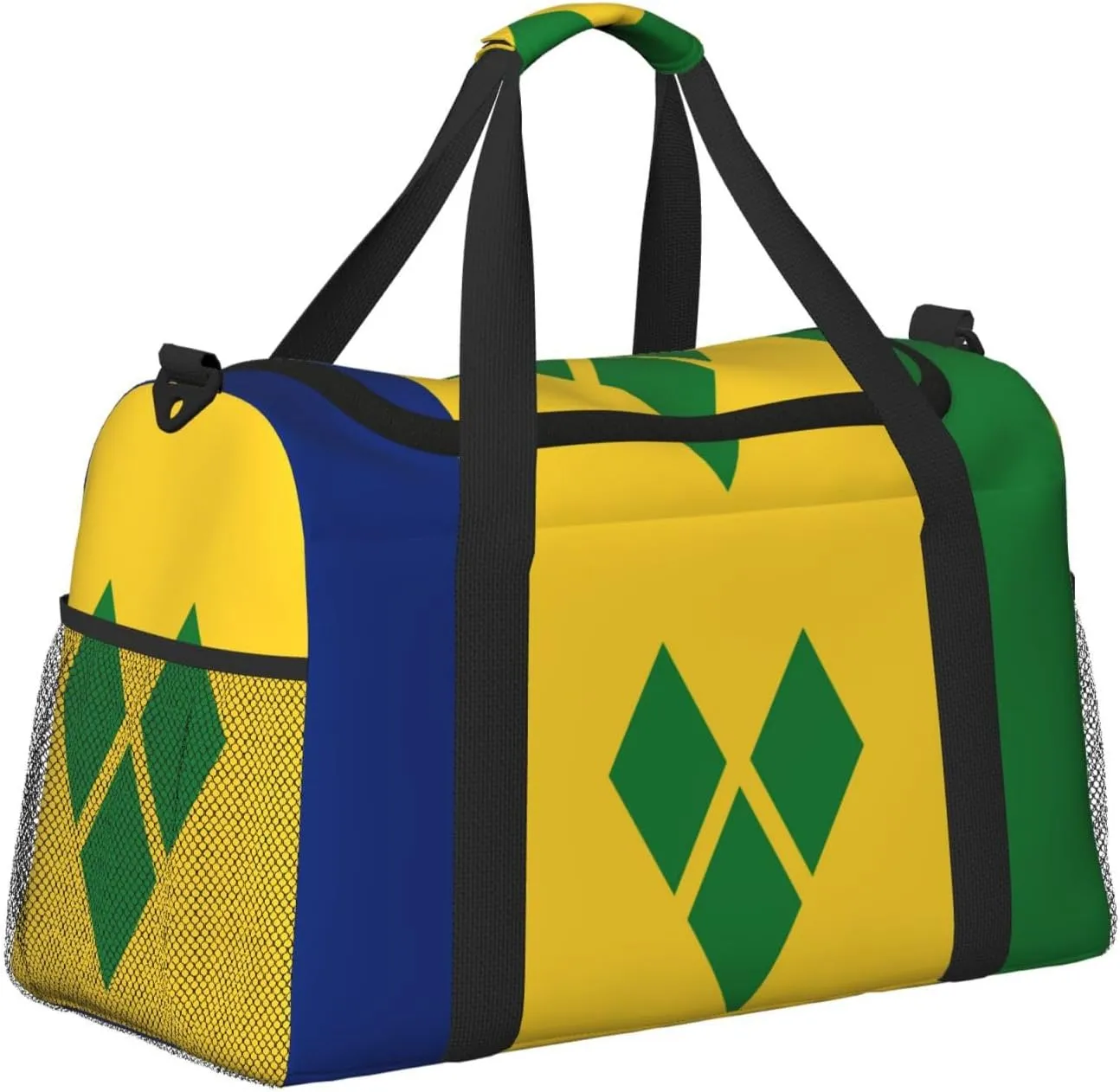 Flag Of Saint Vincent Travel Duffel Bag Large Foldable Waterproof Overnight Bag For Beach Swim Bags Pool Sports Gym