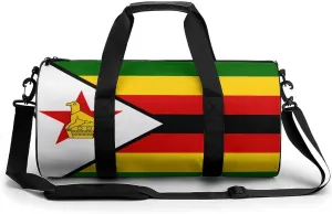 Flag of Zimbabwe Novelty Large Duffel Bag Lightweight Gym Bag Travel Tote Bags