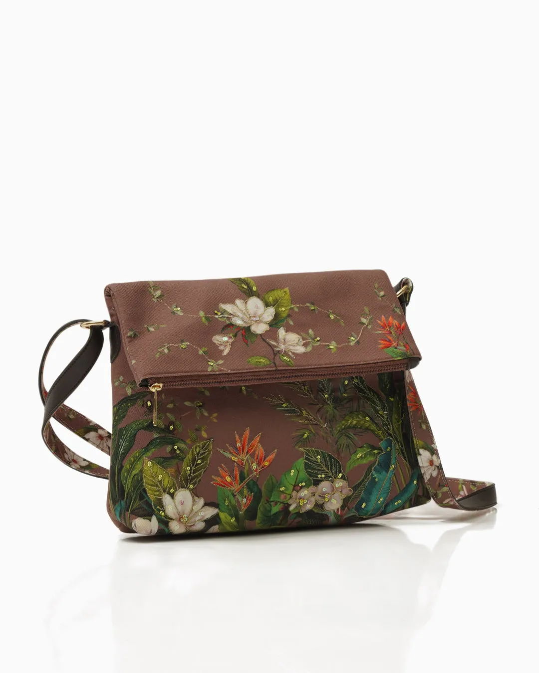 Floral Paradise Foldover Sling Bag