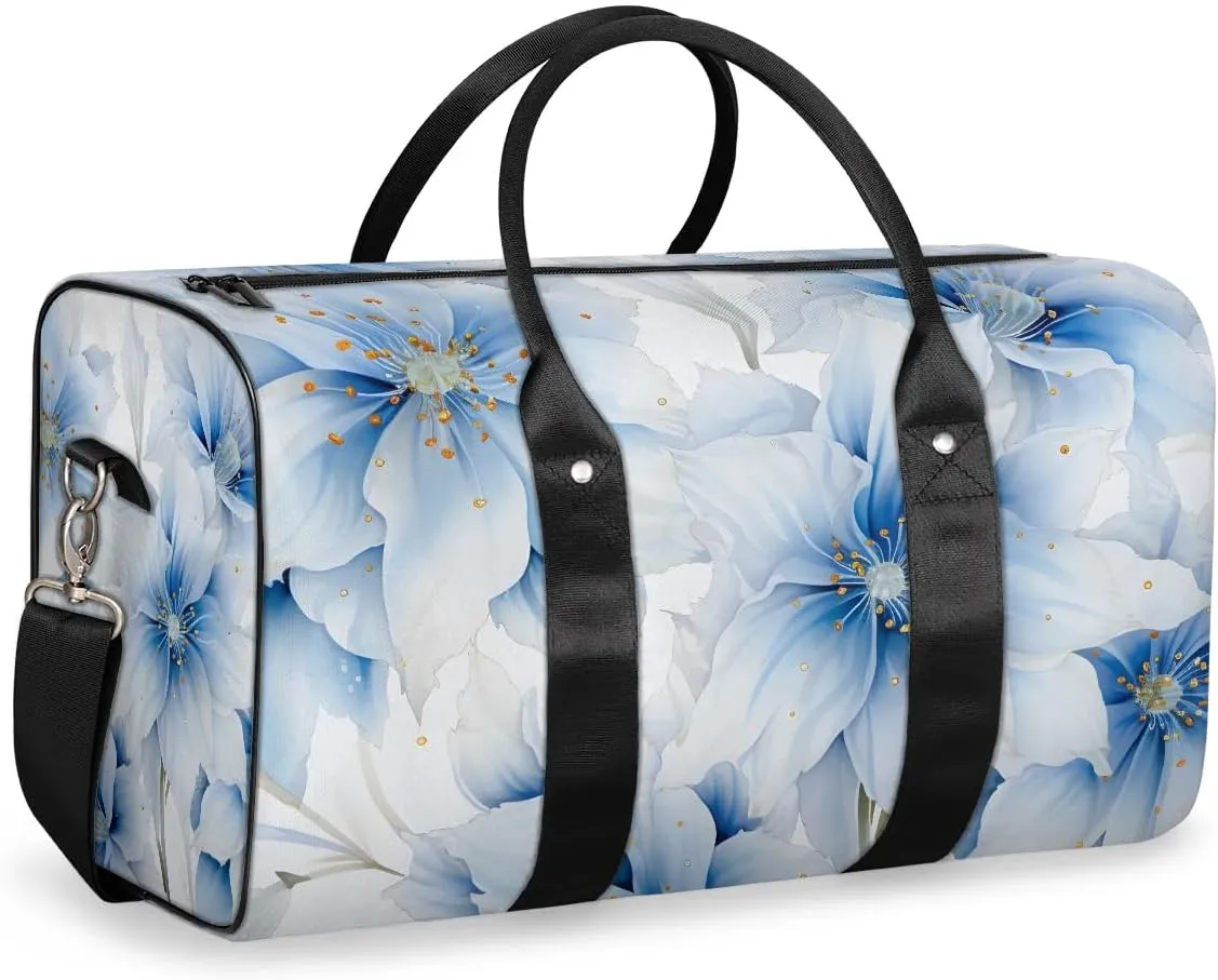 Flower Fantasy Travel Duffel Bag for Women Men Waterproof Foldable Overnight Weekender Bag Large Capacity Sports Gym Bag