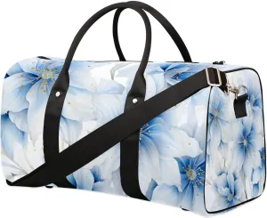 Flower Fantasy Travel Duffel Bag for Women Men Waterproof Foldable Overnight Weekender Bag Large Capacity Sports Gym Bag