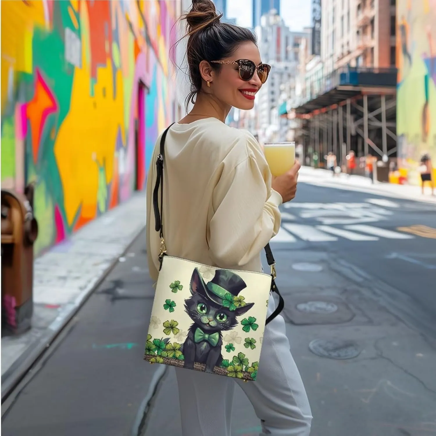 FOR U DESIGNS Purses and Handbags for Women St. Patrick's Day Tote Purse and Wallet Set Leather Crossbody Hobo Satchel Bags